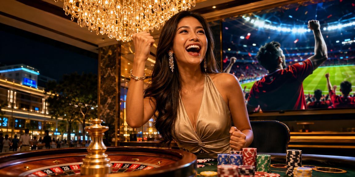 Ruang taruhan Roulette dengan suasana kasino di Johor Bahru